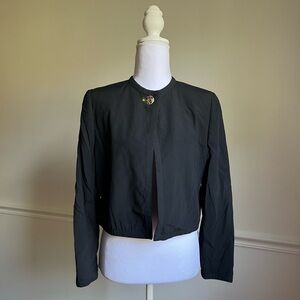 Gianni Versace Versus Black Top | 80s Enamel Buttons | Size 38